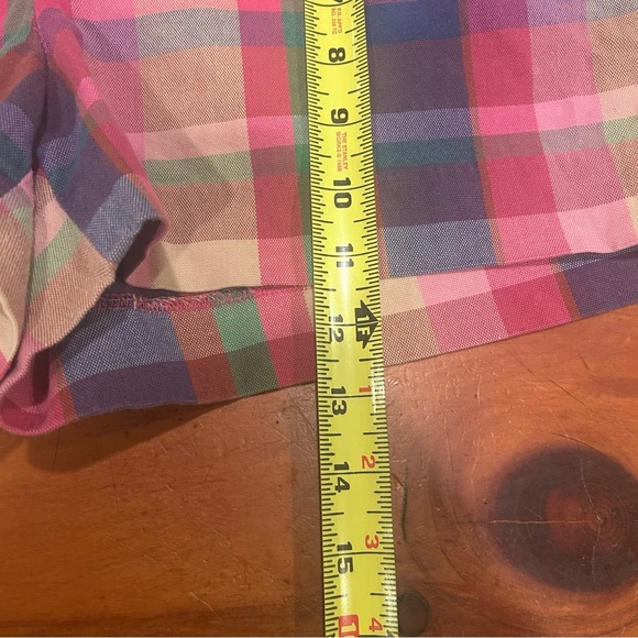 Banana Republic Ryan Fit Rainbow Plaid Shorts Pockets Colorful Summer Preppy - Picture 7 of 11